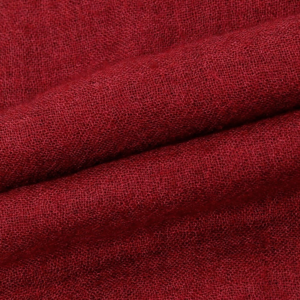 【中古】ファリエロサルティ Faliero Sarti ウール ストール レッド【 状態ランクC 】【 メンズ 】