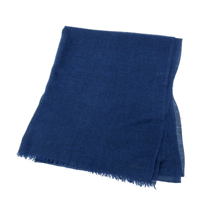 【中古】ファリエロサルティ Faliero Sarti ウール ストール ネイビーブルー【 状態ランクC 】【 メンズ 】