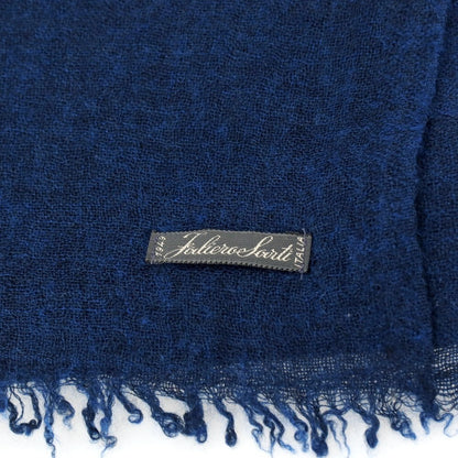 【中古】ファリエロサルティ Faliero Sarti ウール ストール ネイビーブルー【 状態ランクC 】【 メンズ 】