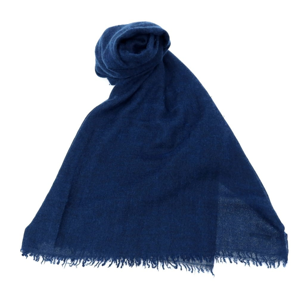 【中古】ファリエロサルティ Faliero Sarti ウール ストール ネイビーブルー【 状態ランクC 】【 メンズ 】