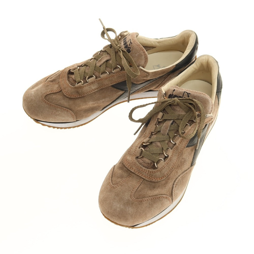 【中古】ディアドラ Diadora スエード スニーカー ブラウンxブラック【サイズ25.5】【 状態ランクC 】【 メンズ 】