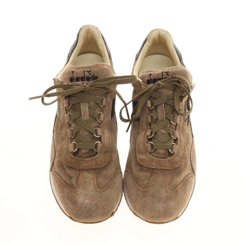 【中古】ディアドラ Diadora スエード スニーカー ブラウンxブラック【サイズ25.5】【 状態ランクC 】【 メンズ 】