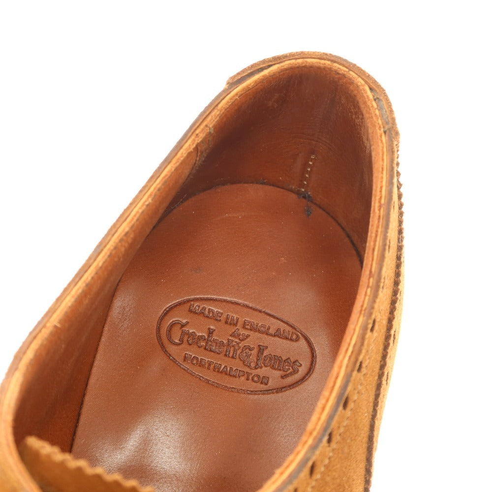 【中古】クロケットアンドジョーンズ CROCKETT&amp;JONES スエード ドレスシューズ ブラウン【 サイズ7　D 】【 状態ランクB 】【 メンズ 】 [BPD]