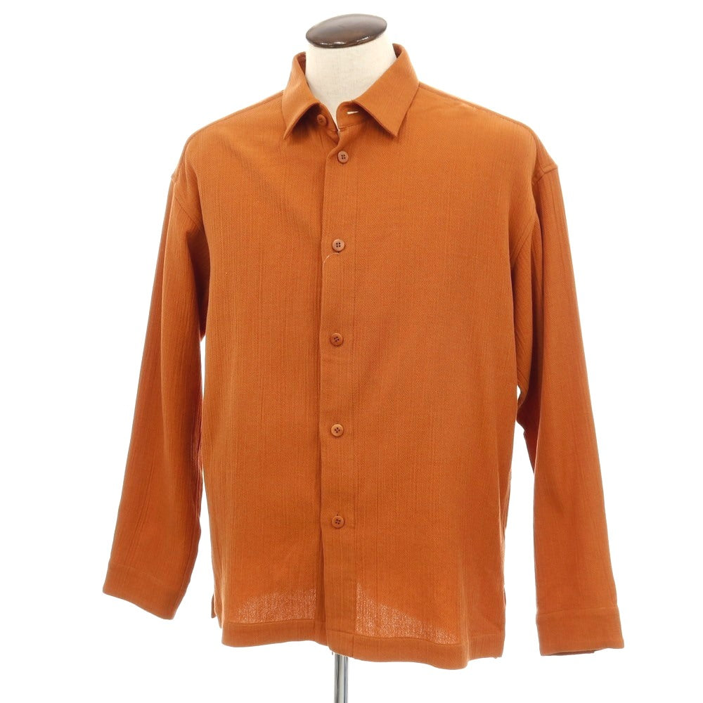 【中古】アイム メン IM MEN 2025年秋冬 コットン系 カジュアルシャツ ダークオレンジ【サイズ表記なし（L位）】【 状態ランクA 】【 メンズ 】[CPD]