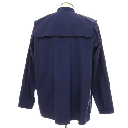 【中古】アイム メン IM MEN 2025年秋冬 ポリエステル系 スタンドカラー カジュアルシャツ ネイビー【サイズ表記なし（L位）】【 状態ランクA 】【 メンズ 】