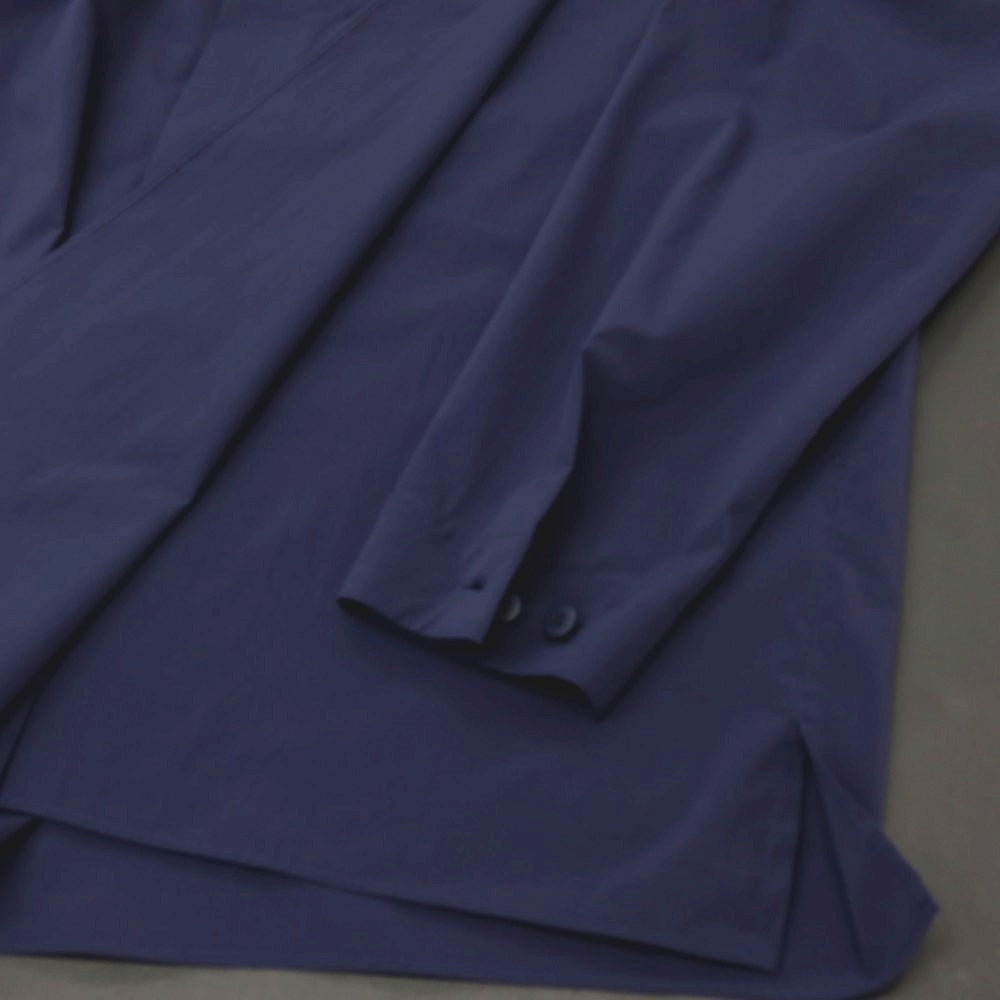 【中古】アイム メン IM MEN 2025年秋冬 ポリエステル系 スタンドカラー カジュアルシャツ ネイビー【サイズ表記なし（L位）】【 状態ランクA 】【 メンズ 】