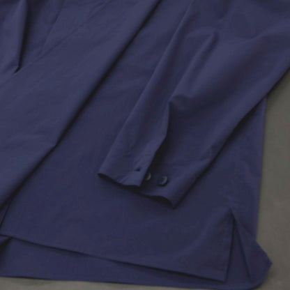 【中古】アイム メン IM MEN 2025年秋冬 ポリエステル系 スタンドカラー カジュアルシャツ ネイビー【サイズ表記なし（L位）】【 状態ランクA 】【 メンズ 】