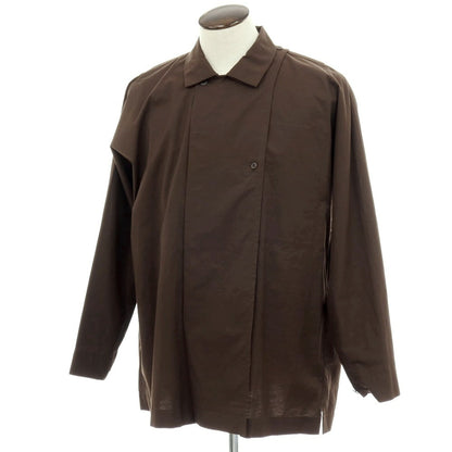 【中古】オム プリッセ イッセイミヤケ HOMME PLISSE ISSEY MIYAKE 2025年春夏 コットンナイロン カジュアルシャツ ブラウン【サイズ3】【 状態ランクA 】【 メンズ 】