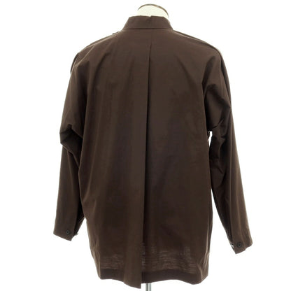 【中古】オム プリッセ イッセイミヤケ HOMME PLISSE ISSEY MIYAKE 2025年春夏 コットンナイロン カジュアルシャツ ブラウン【サイズ3】【 状態ランクA 】【 メンズ 】