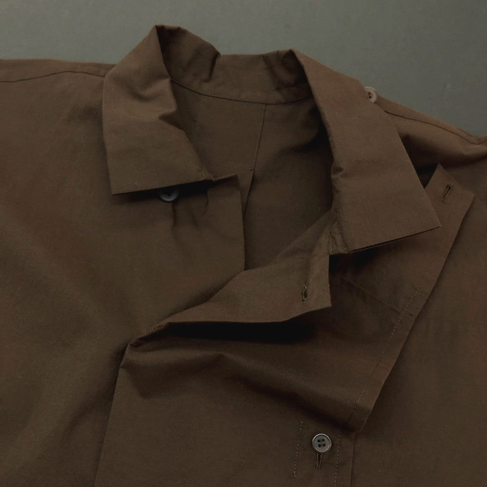 【中古】オム プリッセ イッセイミヤケ HOMME PLISSE ISSEY MIYAKE 2025年春夏 コットンナイロン カジュアルシャツ ブラウン【サイズ3】【 状態ランクA 】【 メンズ 】