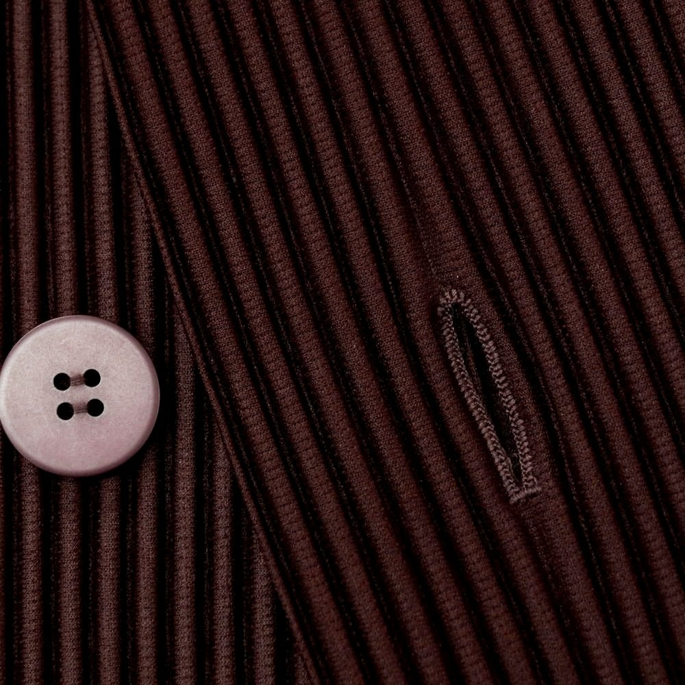 【中古】オム プリッセ イッセイミヤケ HOMME PLISSE ISSEY MIYAKE 2026年春夏 プリーツ加工 ロングコート ダークブラウン【サイズ表記なし（L位）】【 状態ランクA 】【 メンズ 】