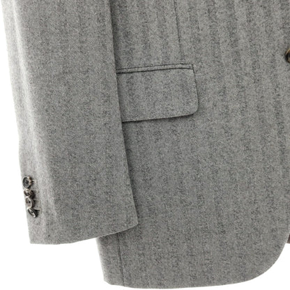【中古】カルーゾ CARUSO ウールカシミヤ ヘリンボーン 3つボタンスーツ グレー【サイズ50】【 状態ランクB 】【 メンズ 】