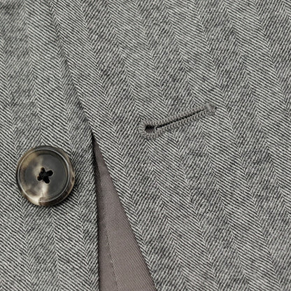 【中古】カルーゾ CARUSO ウールカシミヤ ヘリンボーン 3つボタンスーツ グレー【サイズ50】【 状態ランクB 】【 メンズ 】