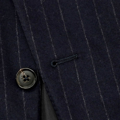 【中古】イザイア ISAIA GREGORY ウールカシミヤ ストライプ 3つボタンスーツ ネイビーxグレー【サイズ48】【 状態ランクC 】【 メンズ 】