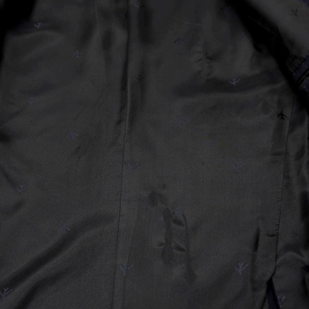 【中古】イザイア ISAIA GREGORY ウールカシミヤ ストライプ 3つボタンスーツ ネイビーxグレー【サイズ48】【 状態ランクC 】【 メンズ 】