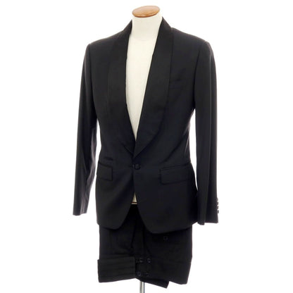 【中古】ドルチェアンドガッバーナ DOLCE&amp;GABBANA ウールシルク タキシードスーツ ブラック【サイズ50】【 状態ランクB 】【 メンズ 】
