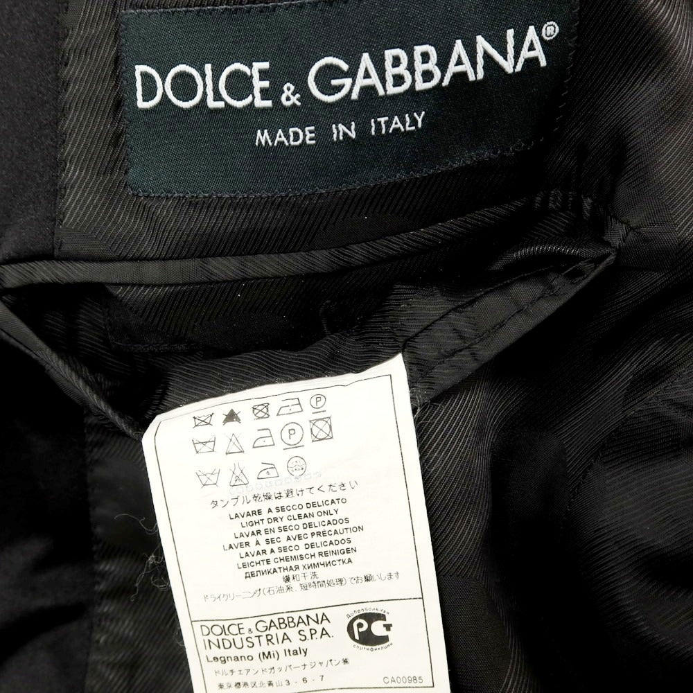 【中古】ドルチェアンドガッバーナ DOLCE&amp;GABBANA ウールシルク タキシードスーツ ブラック【サイズ50】【 状態ランクB 】【 メンズ 】