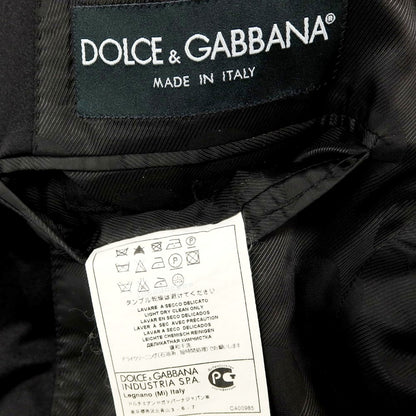 【中古】ドルチェアンドガッバーナ DOLCE&amp;GABBANA ウールシルク タキシードスーツ ブラック【サイズ50】【 状態ランクB 】【 メンズ 】