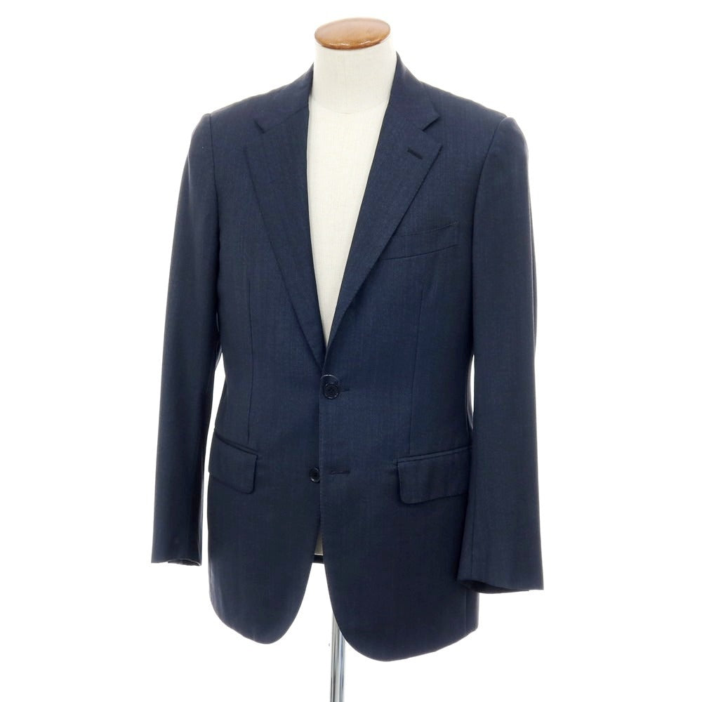 【中古】イザイア ISAIA ウール テーラードジャケット ネイビー【サイズ46】【 状態ランクC 】【 メンズ 】