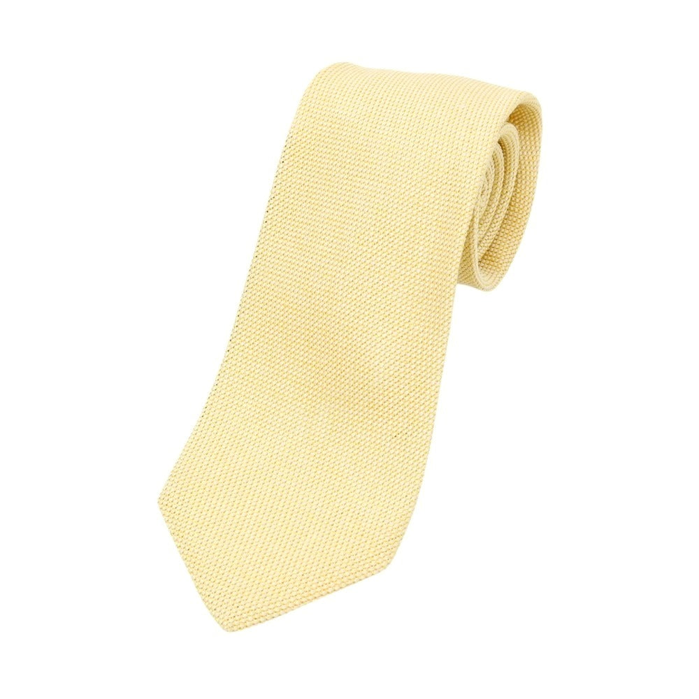 【中古】ニッキー nicky シルク 無地ネクタイ イエロー【 状態ランクC 】【 メンズ 】