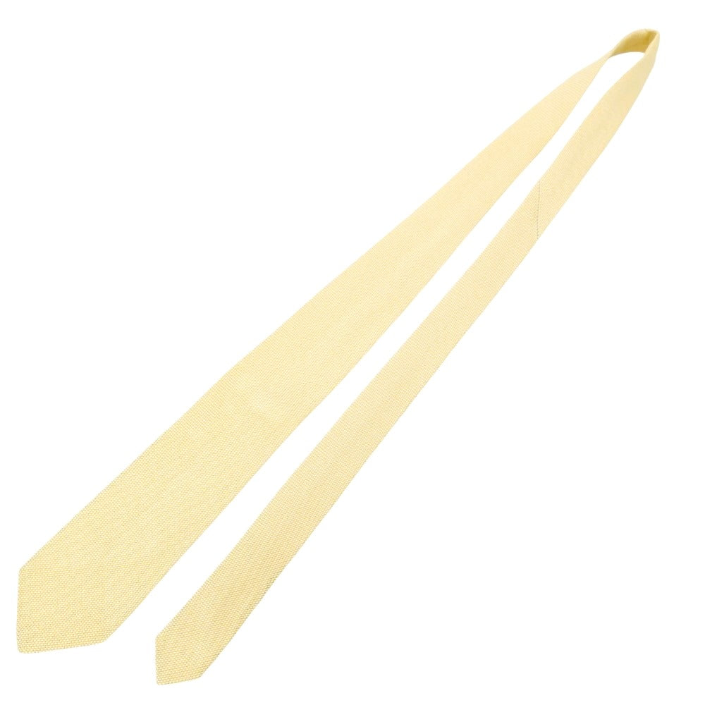 【中古】ニッキー nicky シルク 無地ネクタイ イエロー【 状態ランクC 】【 メンズ 】