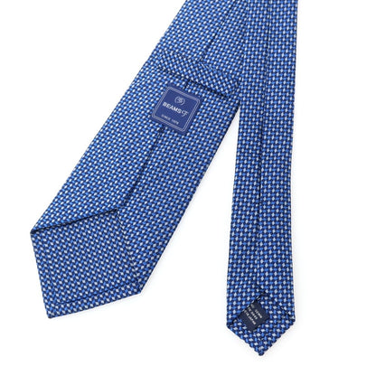 【中古】ビームスエフ BEAMS F シルク 総柄ネクタイ ブルー【 状態ランクB 】【 メンズ 】