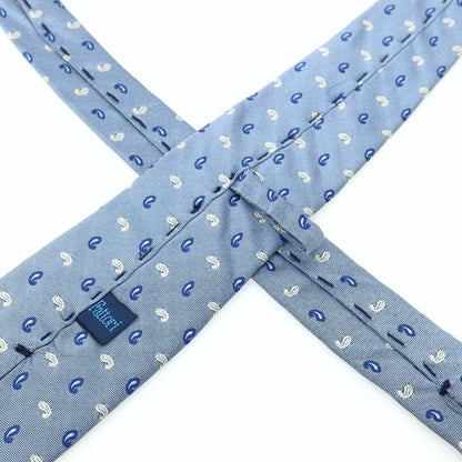 【中古】ファットーリ Fattori シルク ペイズリー柄ネクタイ サックス系【 状態ランクC 】【 メンズ 】