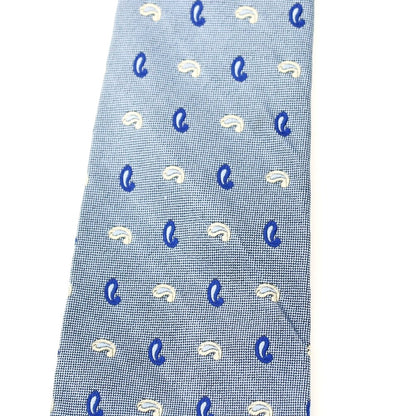 【中古】ファットーリ Fattori シルク ペイズリー柄ネクタイ サックス系【 状態ランクC 】【 メンズ 】