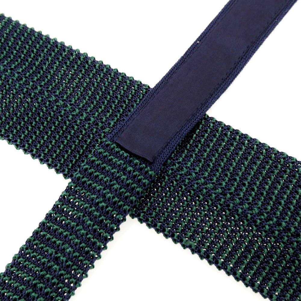 【中古】コルネリアーニ CORNELIANI シルク ニットタイ グリーンxネイビー【 状態ランクB 】【 メンズ 】