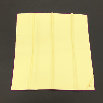 【中古】エトロ ETRO シルク ポケットチーフ イエローxパープル【 状態ランクB 】【 メンズ 】