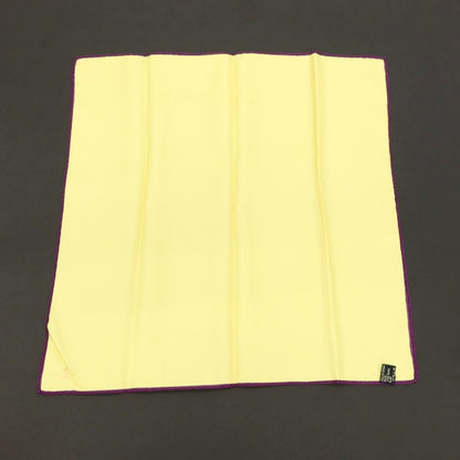 【中古】エトロ ETRO シルク ポケットチーフ イエローxパープル【 状態ランクB 】【 メンズ 】