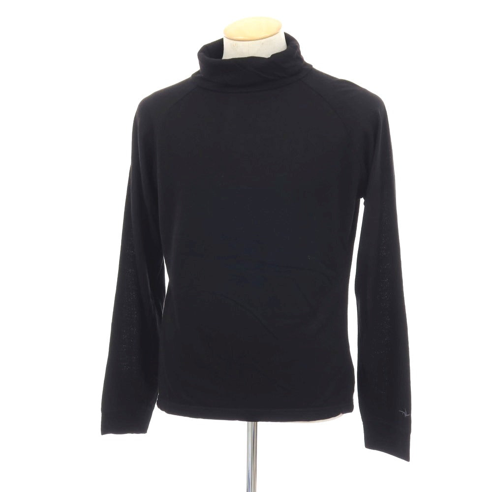 【中古】ウノピゥウノウグァーレトレ リラックス 1piu1uguale3 RELAX ハイゲージ レーヨンテンセルウール タートルネック プルオーバーニット ブラック【サイズM】【 状態ランクB 】【 メンズ 】