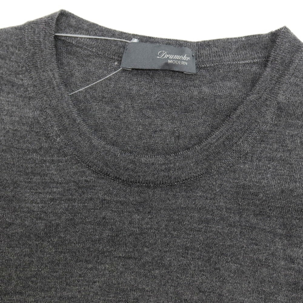 【中古】ドルモア DRUMOHR ハイゲージ ウール クルーネック プルオーバーニット グレー【サイズ46】【 状態ランクB 】【 メンズ 】