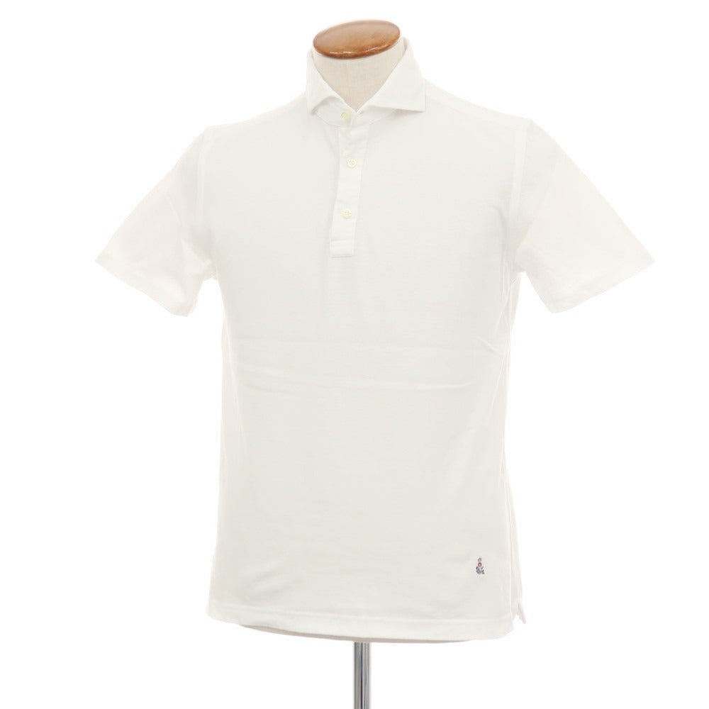 【中古】ギローバー GUY ROVER コットン 半袖ポロシャツ ホワイト【サイズM】【 状態ランクB 】【 メンズ 】