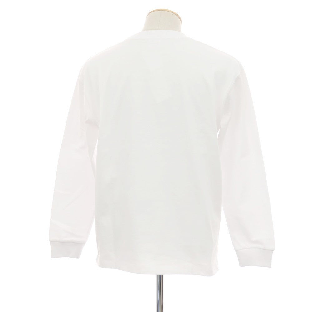 【中古】【未使用】ブルックスブラザーズ Brooks Brothers コットン クルーネック 長袖Ｔシャツ ホワイト【 サイズS 】【 状態ランクS 】【 メンズ 】 [BPD]
