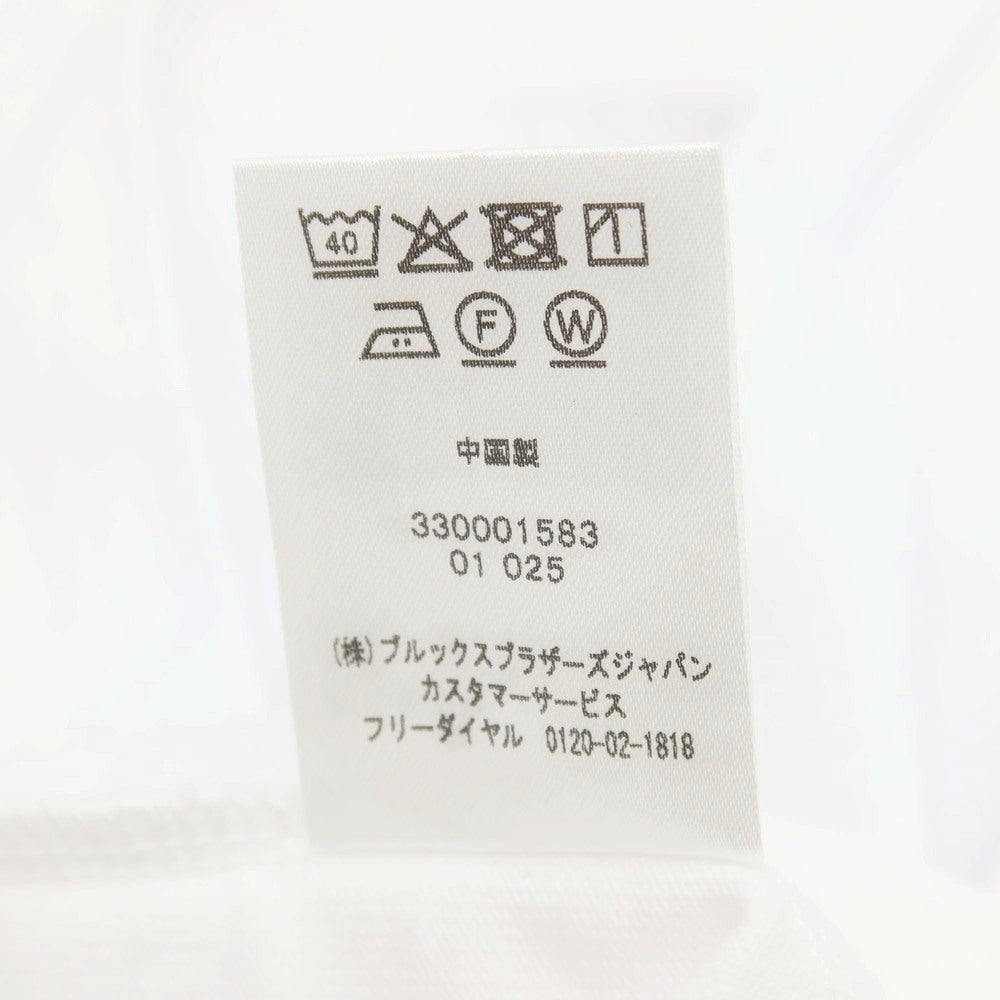 【中古】【未使用】ブルックスブラザーズ Brooks Brothers コットン クルーネック 長袖Ｔシャツ ホワイト【 サイズS 】【 状態ランクS 】【 メンズ 】 [BPD]