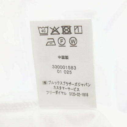 【中古】【未使用】ブルックスブラザーズ Brooks Brothers コットン クルーネック 長袖Ｔシャツ ホワイト【サイズS】【 状態ランクS 】【 メンズ 】