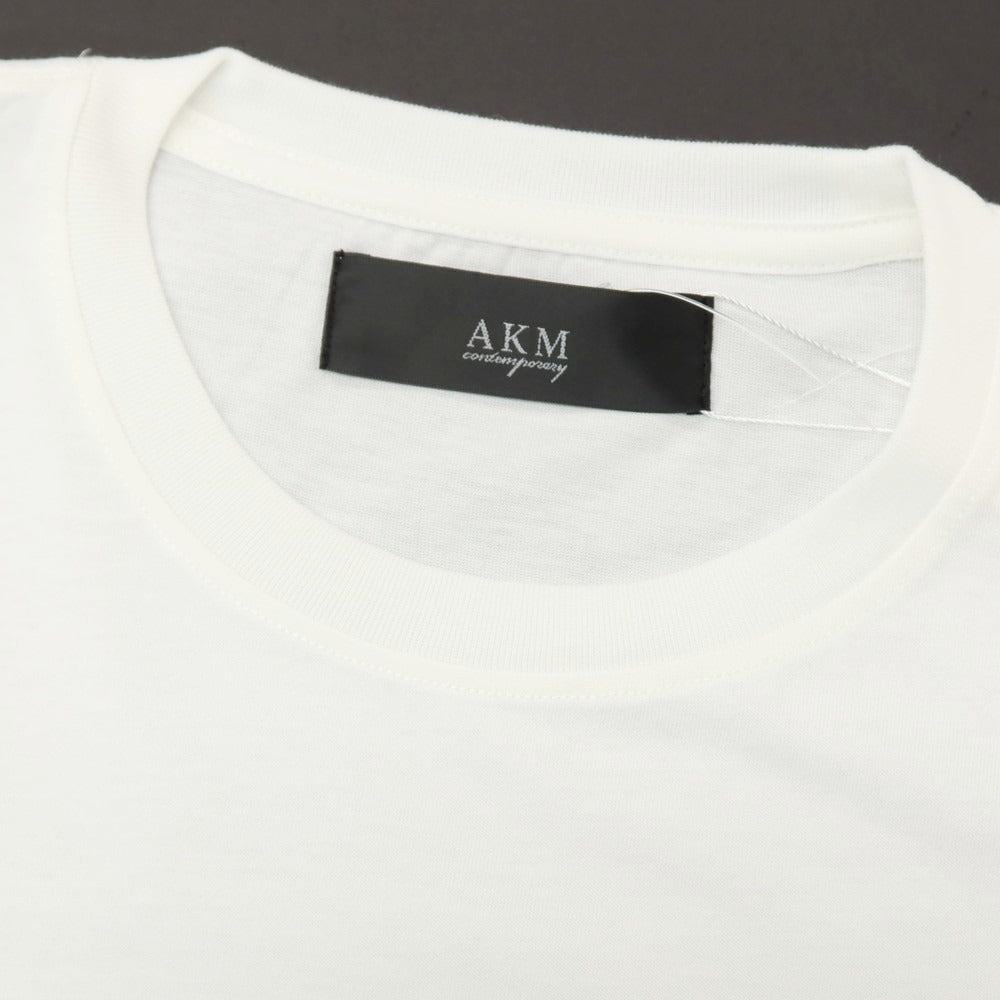 【中古】【未使用】エーケーエム エイケイエム AKM ポリエステルコットン クルーネック 半袖Ｔシャツ ホワイト【サイズM】【 状態ランクS 】【 メンズ 】[DPD]
