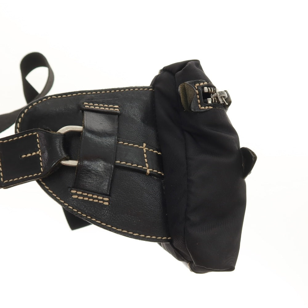 【中古】ダニエルアンドボブ Daniel &amp; Bob ナイロン系 レザー ボディバッグ ブラック【 状態ランクC 】【 メンズ 】