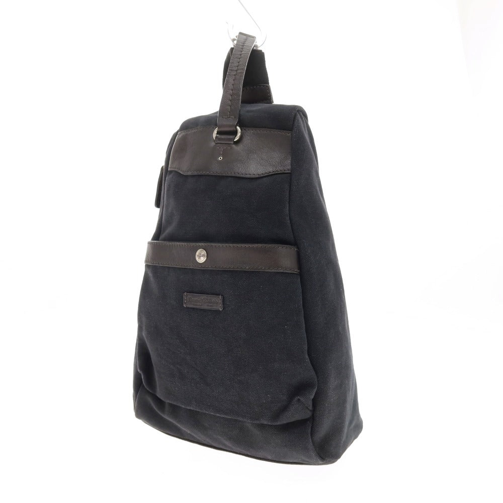 【中古】ダニエルアンドボブ Daniel &amp; Bob キャンバス レザー ボディバッグ ブラック【 状態ランクC 】【 メンズ 】