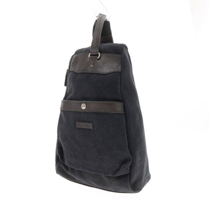【中古】ダニエルアンドボブ Daniel &amp; Bob キャンバス レザー ボディバッグ ブラック【 状態ランクC 】【 メンズ 】