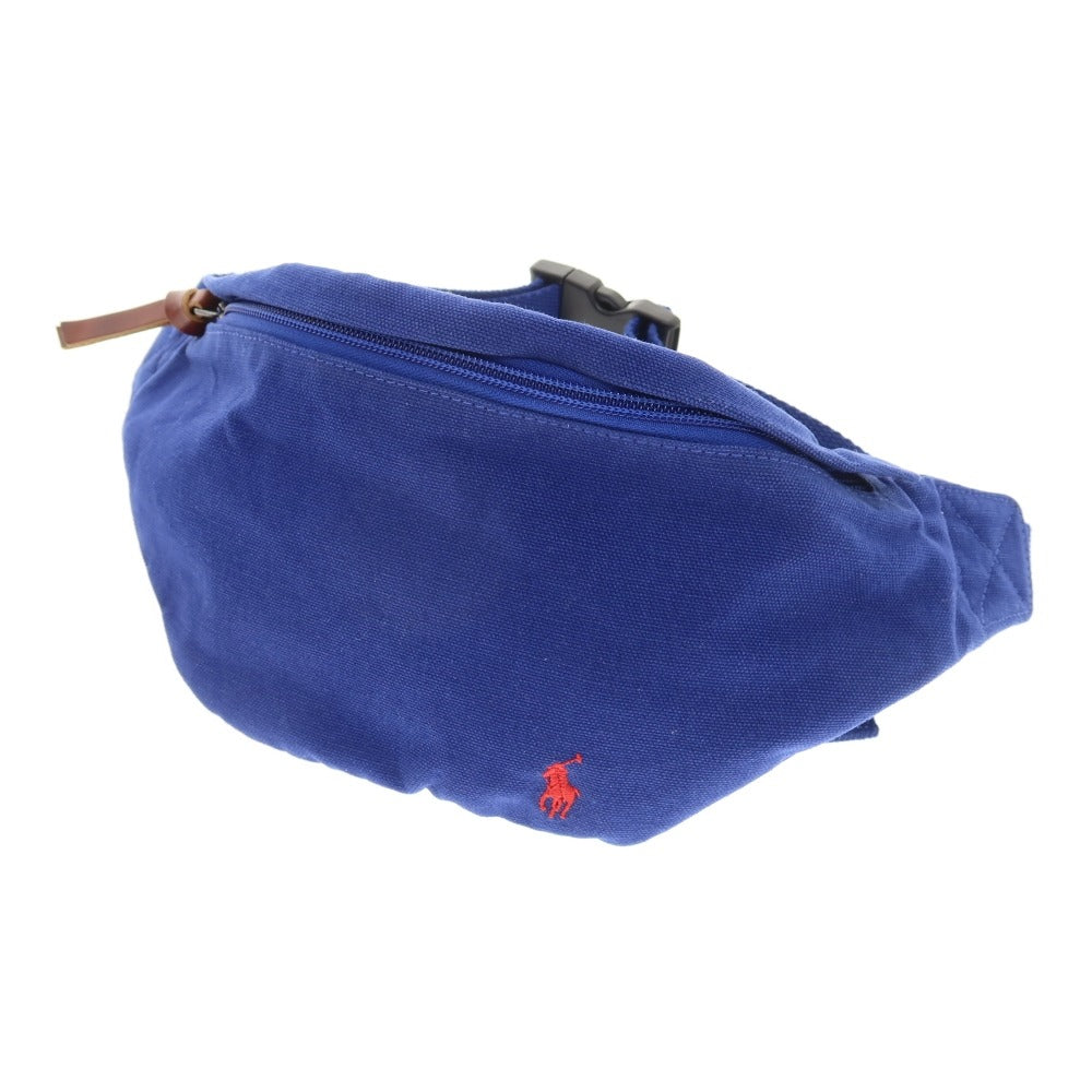 【中古】ポロ ラルフローレン Polo Ralph Lauren コットン ウエストバッグ ブルー【 状態ランクB 】【 メンズ 】