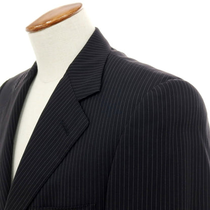 【中古】グッチ GUCCI ストレッチウール ストライプ テーラードジャケット ブラックxホワイト【サイズ46】【 状態ランクB 】【 メンズ 】