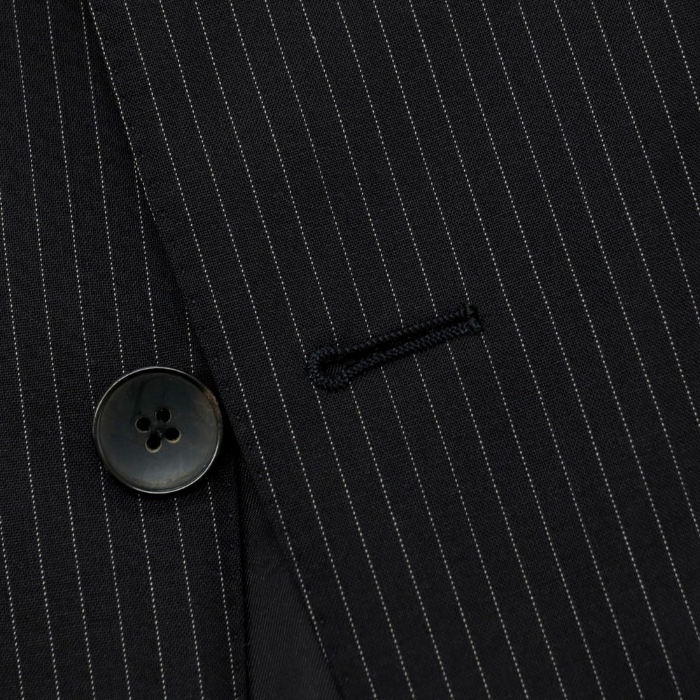 【中古】グッチ GUCCI ストレッチウール ストライプ テーラードジャケット ブラックxホワイト【サイズ46】【 状態ランクB 】【 メンズ 】