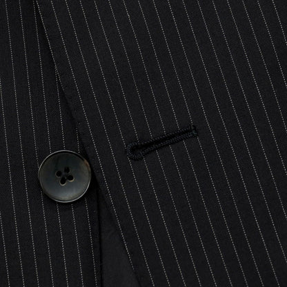 【中古】グッチ GUCCI ストレッチウール ストライプ テーラードジャケット ブラックxホワイト【サイズ46】【 状態ランクB 】【 メンズ 】