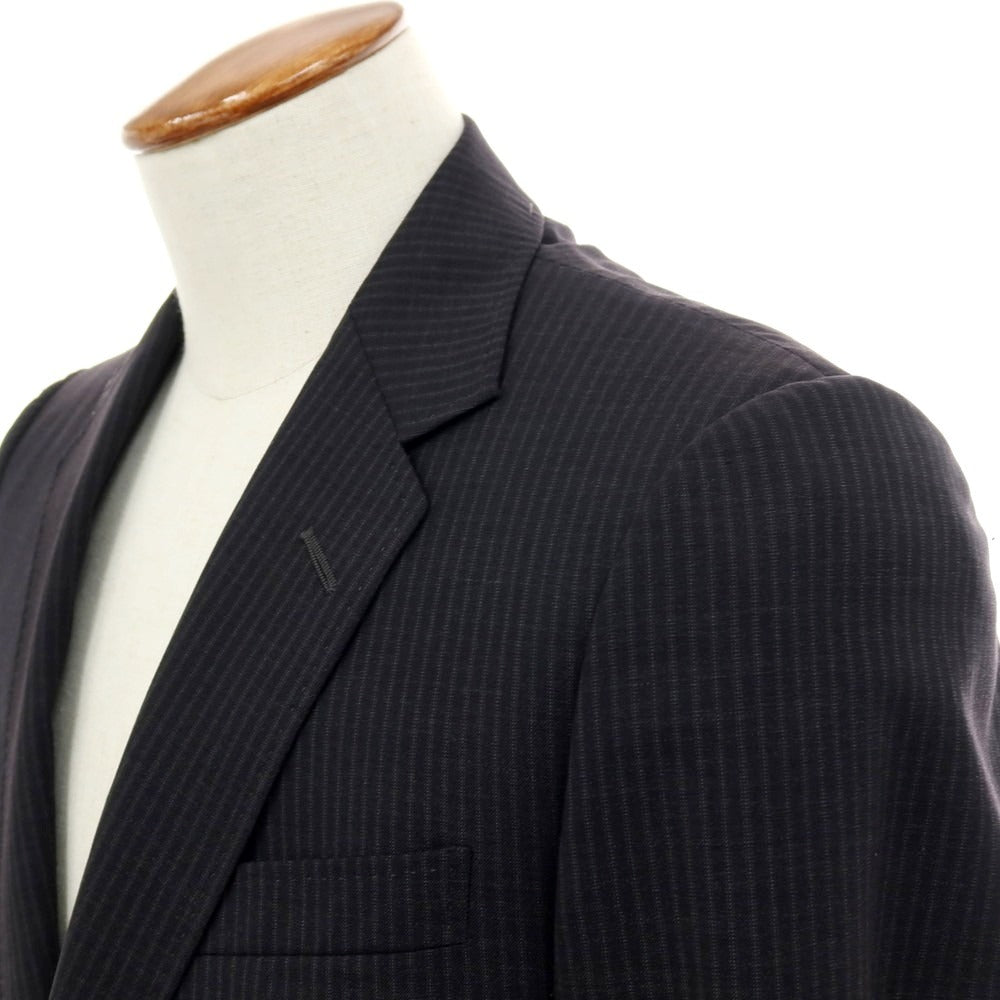 【中古】グッチ GUCCI ウール ストライプ テーラードジャケット ブラックxグレー【サイズ46】【 状態ランクB 】【 メンズ 】