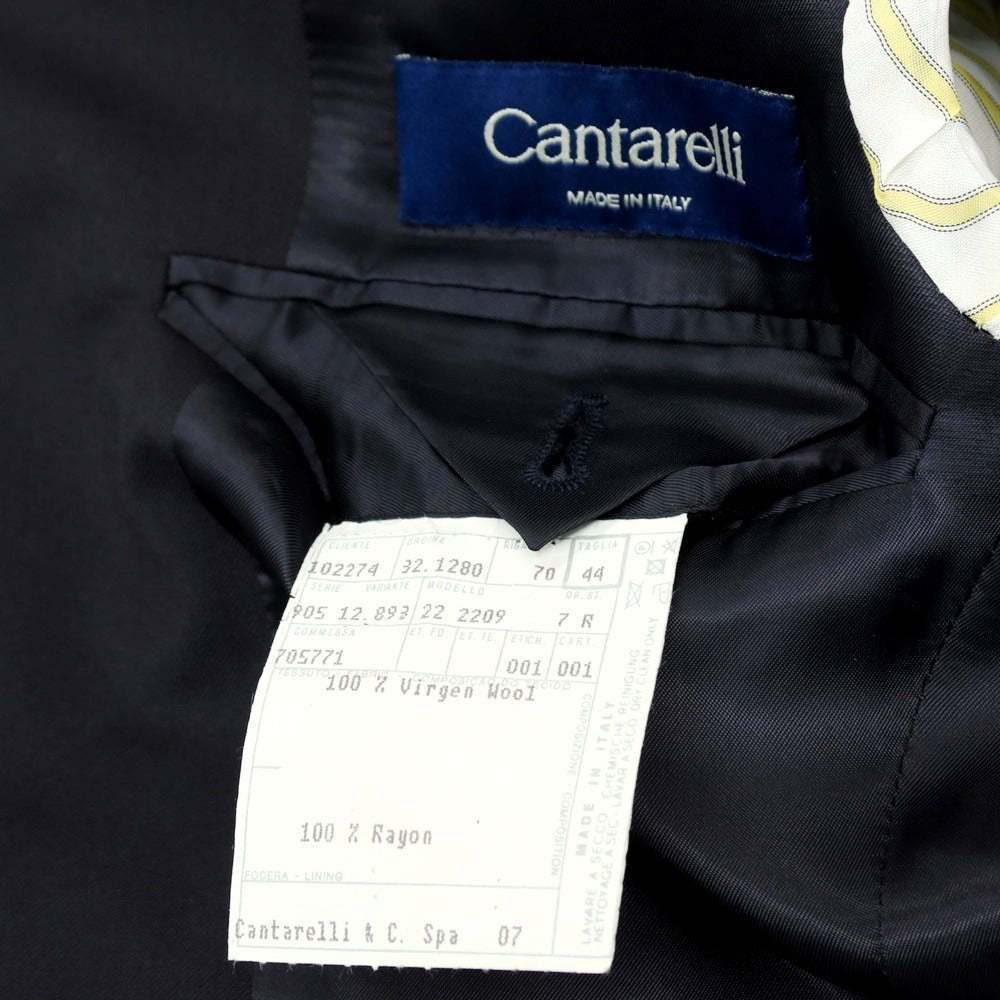【中古】カンタレリ Cantarelli ウール テーラードジャケット ブラック【 サイズ44 】【 状態ランクB 】【 メンズ 】 [CPD]