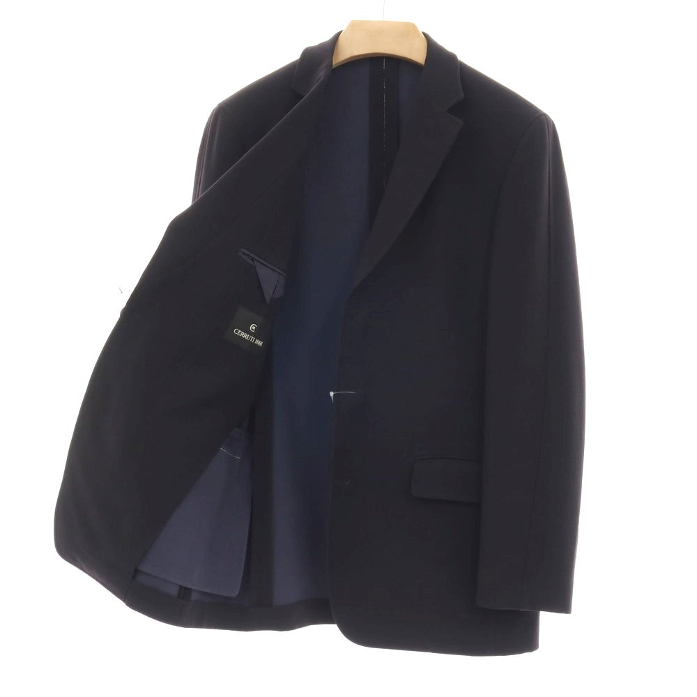 【中古】チェルッティ 1881 CERRUTI 1881 ウールレーヨンシルク 3B テーラードジャケット ブラック【サイズ46】【 状態ランクB 】【 メンズ 】