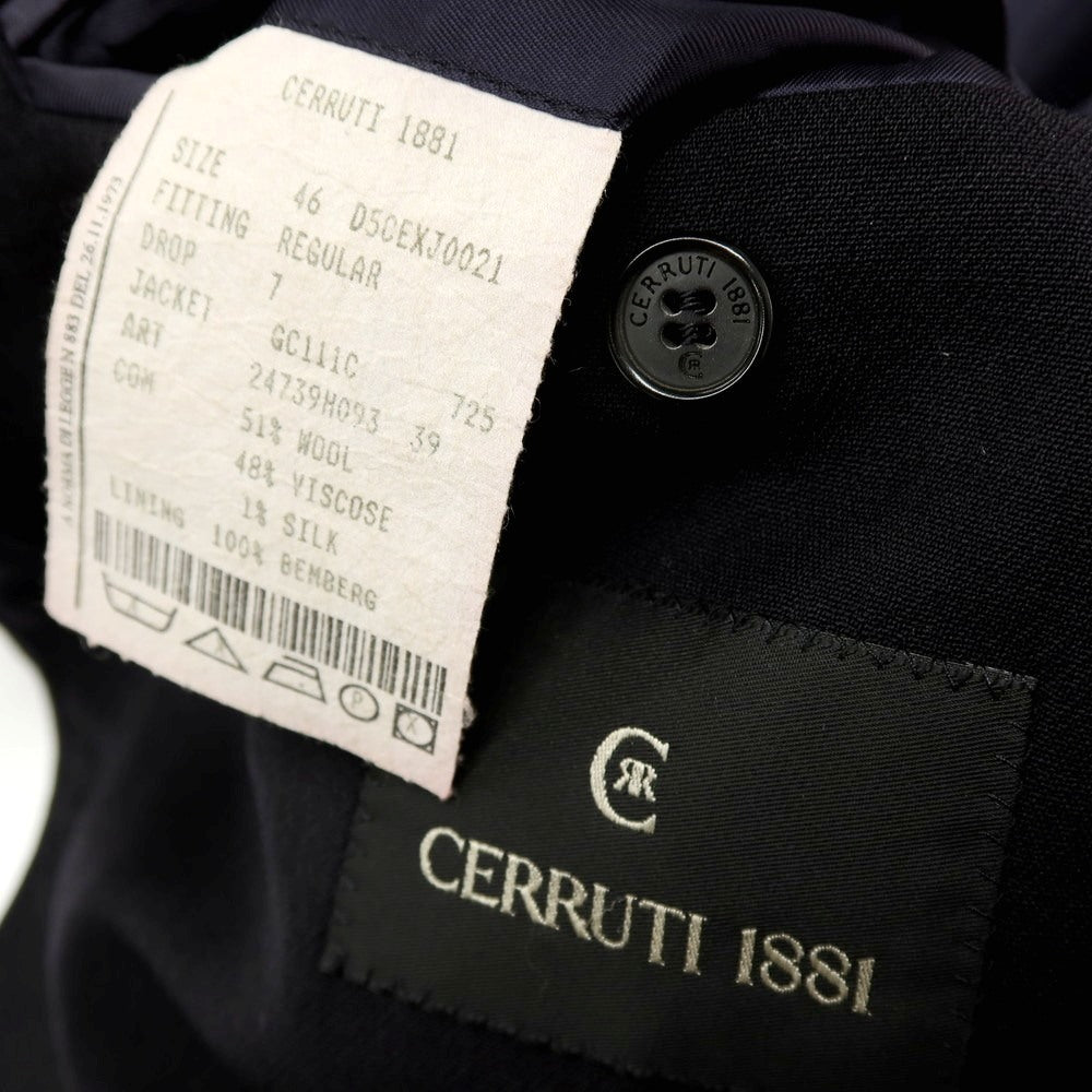 【中古】チェルッティ 1881 CERRUTI 1881 ウールレーヨンシルク 3B テーラードジャケット ブラック【サイズ46】【 状態ランクB 】【 メンズ 】[CPD]
