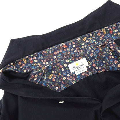 【中古】ジャンネット giannetto コットン ホリゾンタルカラー カジュアルシャツ ネイビー【サイズ39】【 状態ランクC 】【 メンズ 】